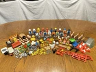 Vtg Geobra Playmobil Mixed Huge Lot 70s 80s Figures Animals Tools Accessories