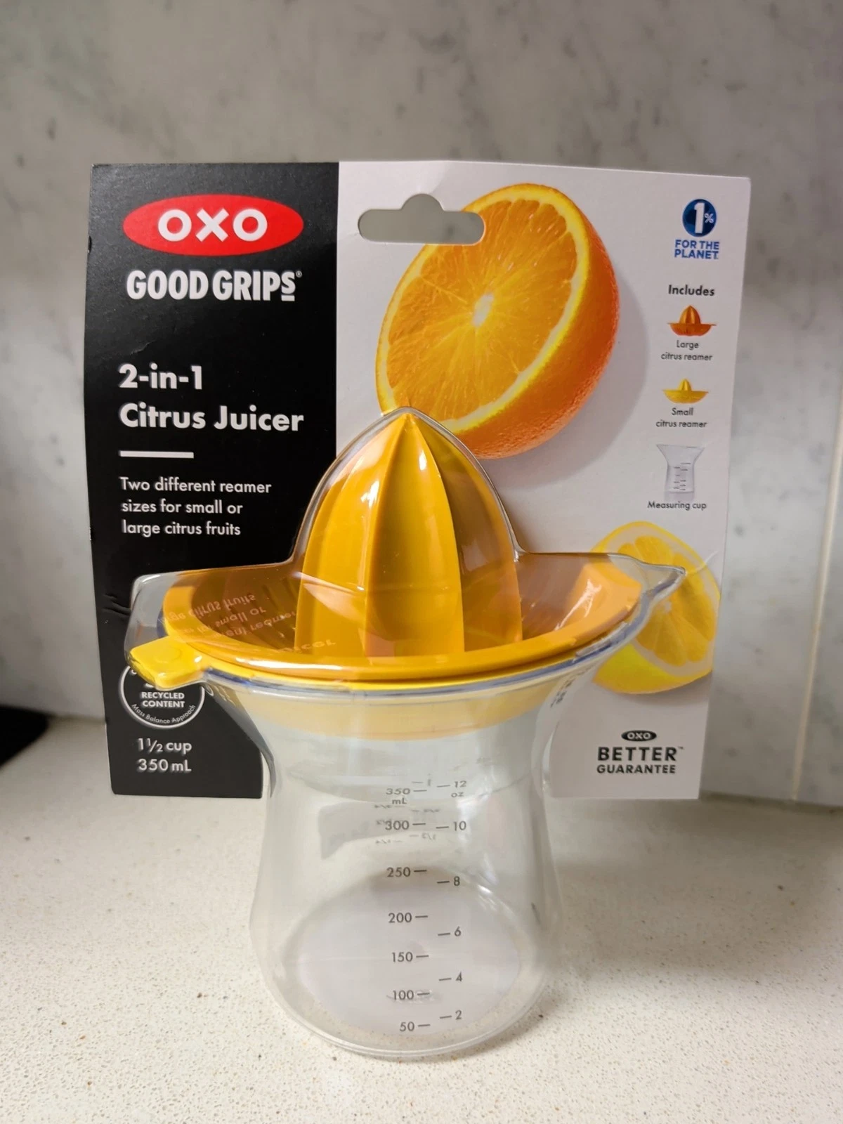 OXO Good Grips 2-in-1 Citrus Juicer Small/Large Fruit w/ Measuring Base New Seal