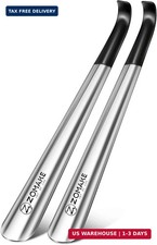 ZOMAKE Shoe Horn Long Handle for Seniors Men Women, Metal Shoehorn 16.5"