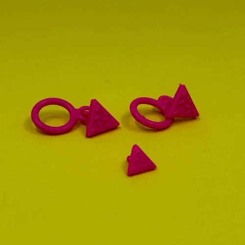 Vintage Barbie Totally Hair Spare Earrings Ring Accessories Fashion Doll Set 90s