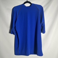 Radicool Skins 100 Spf Rash guard Men's Shirt Blue Size 2X Beach Fishing