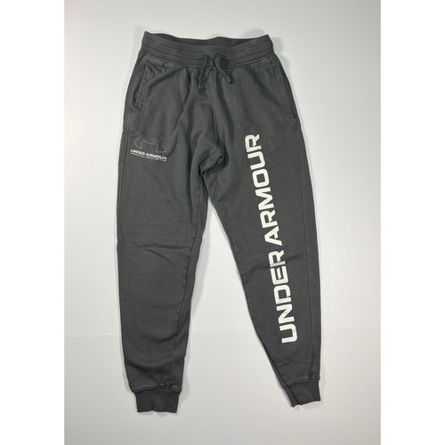 Under Armour Rival Fleece Joggers Mens Medium Gray Graphic Sweatpants ...