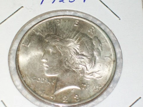 1923-P Peace Dollar 90% Silver Uncirculated As Shown