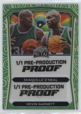 2024 Leaf Metal St Patrick's Day 1/1 Shaquille O'Neal Kevin Garnett HOF 7y2