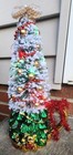 Handmade Christmas Decor Flocked Tree In Vintage Ceramic Base. Lights/Timer — photo 1