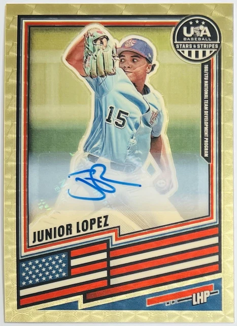 2026 Panini USA Stars and Stripes Prizm Junior Lopez AUTO Vinyl Superfractor 1/1