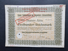 Peniger Maschinenfabrik und Eisengießerei AG 100 RM auf 200 RM 1928 Penig i.Sa.