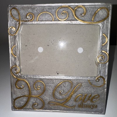 Stone Washed Words  Love Always  Distressed Picture Frame Holds 4 X 6 Photo