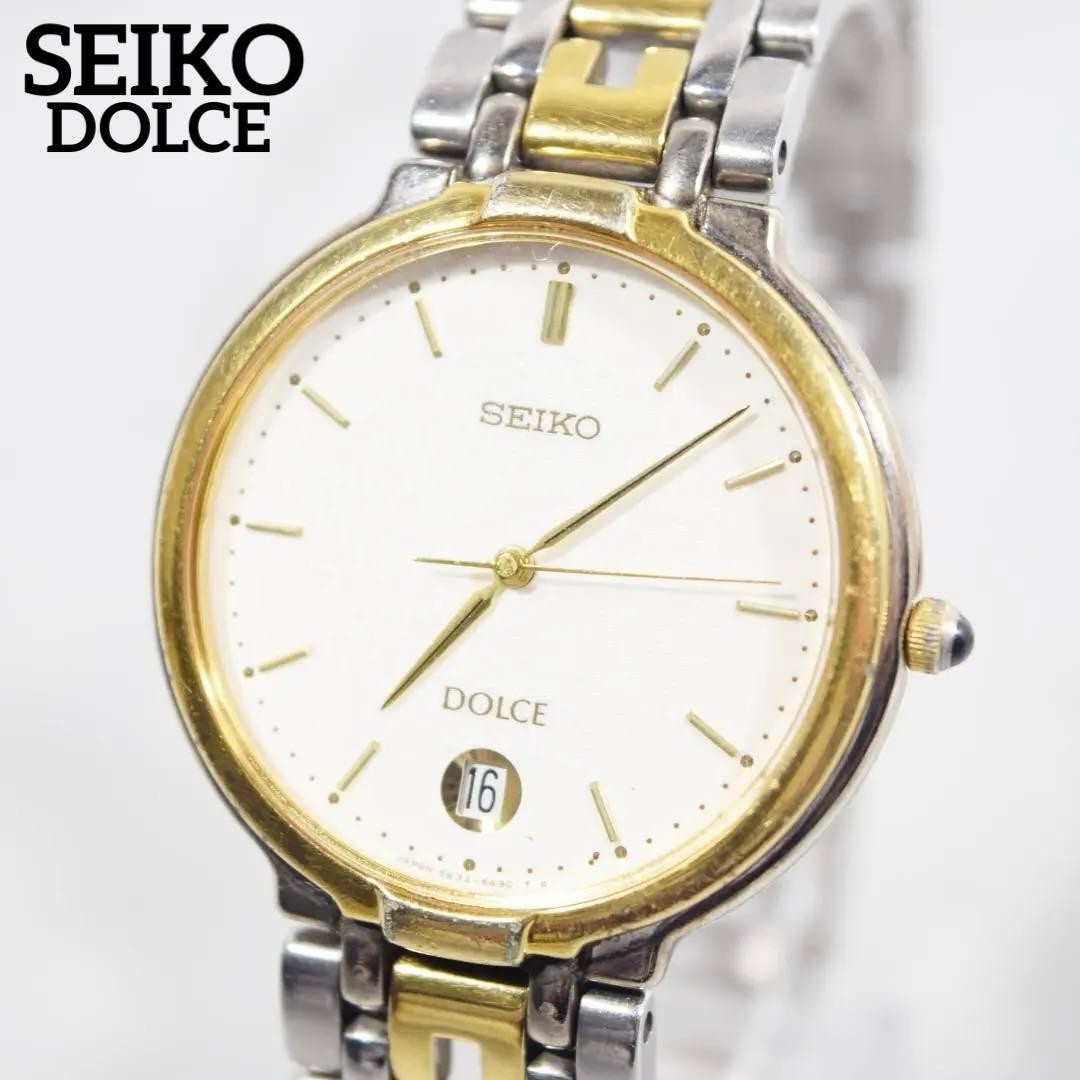 White Seiko Gold Quartz Battery SV131 5E32-6A80 Dolce Watch New Silver Men's - VintageWatches.PK White Seiko Gold Quartz Battery SV131 5E32-6A80 Dolce Watch New Silver Men's - vintagewatches.pk