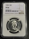 1950 50C Proof Silver Franklin Half Dollar NGC Graded PF 66