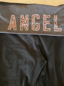 Victoria Secret Angel Pink Leopard Fold Over Cheetah Yoga Pants Size M Short