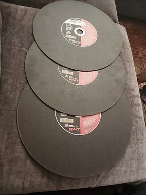 3pc Lot Sait 24050 14x3/32x1 Type 1 Quick Action Metal Cutting Chop Saw Wheel