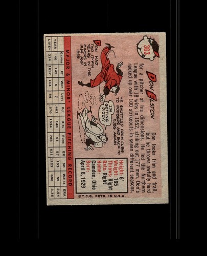 1958 Topps 363 Don Elston EX #D1,405599 - Picture 2 of 2