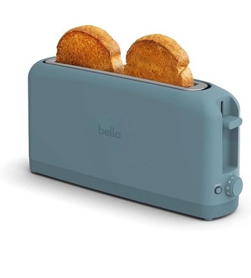 bella 2 Slice Slim Toaster, Fits-anywhere  Kitchenware, 6 Setting Shade Contro