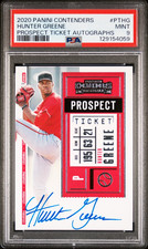HUNTER GREENE 2020 Panini Contenders Prospect Draft Ticket RC ON CARD Auto PSA 9