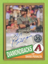 2020 Topps 35th Anniversary Gold Auto David Peralta (85A-DPE) Diamondbacks /50