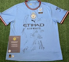 Maglia Manchester City Squad firmata Treble Winners 2022/23 con COA UFFICIALE CLUB