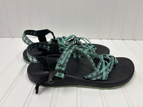 Chaco ZX3 Damen-Sandalen dreifach Riemen aquamarin türkis blau grün Zehenriemen Größe 10