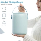 Mini Sock Washing Machine Bidirectional Washing Blue Light Small Bucket Wit CSSK