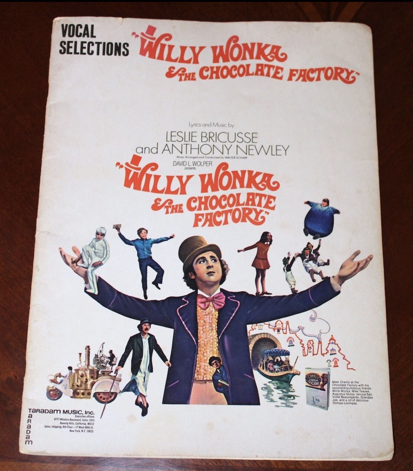 Willy wonka and the chocolate factory music book 1971 & peter ostrum autograph