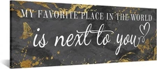 KREATIVE ARTS "My Favorite Place in All the World is Next to You Canvas...