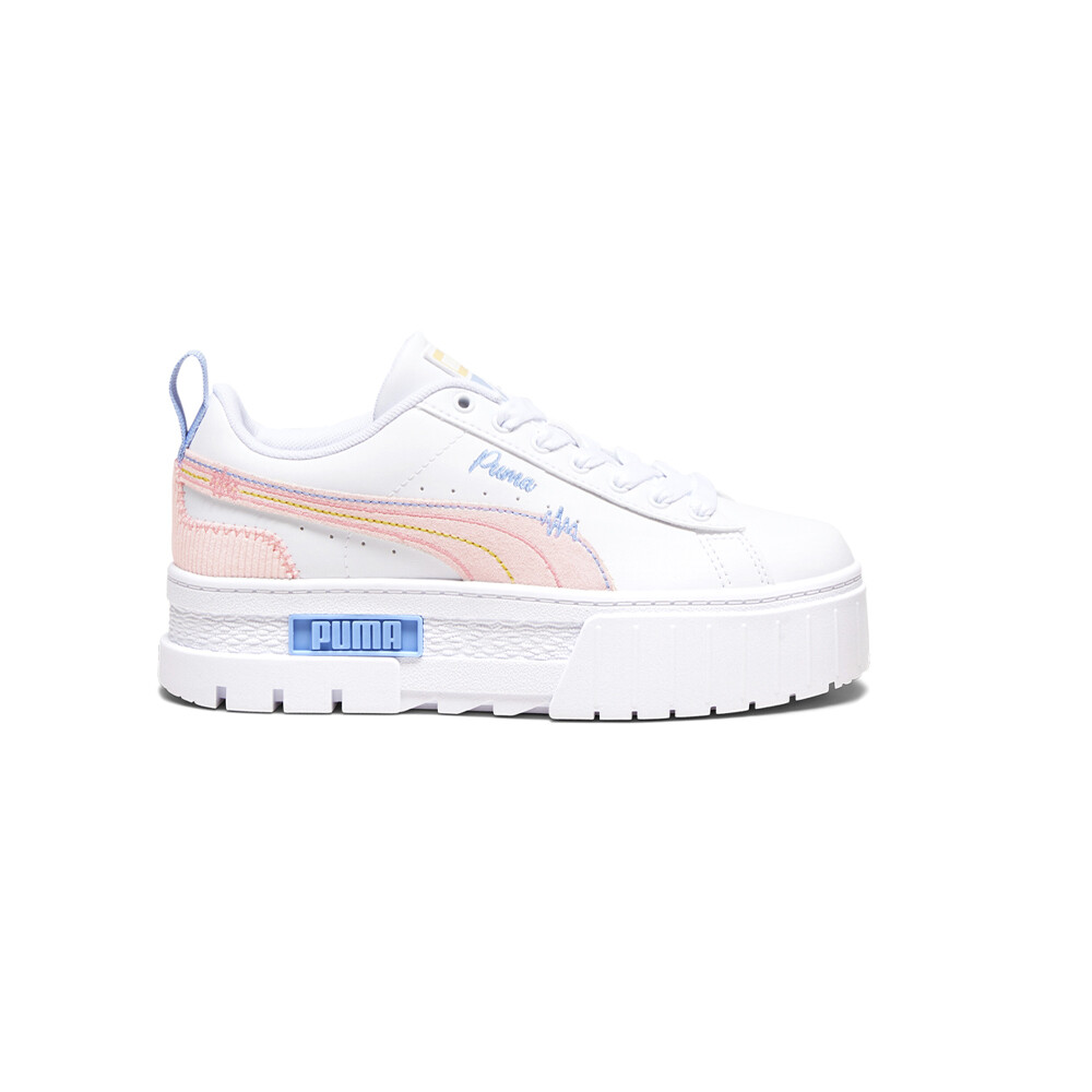 Молодежный свитер Puma Mayze на платформе для девочек, розовые, белые кроссовки, повседневная обувь