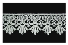 Unotrim 1-7/8 inches White Ivory Venice Lace Trim DIY Sewing Notions By Yard