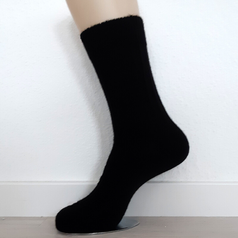 Lot De 2 Paires Chaussettes Homme Alpaga Et Laine, Rayées, Gris/bleu, 39-46, Neuves