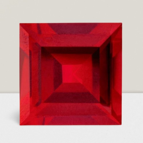 Ruby Square Cut Gemstone 8 Cts - 14 mm Flawless Loose Gem - Picture 4 of 6