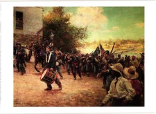 Oversized Postcard Third Minnesota Volunteer Infantry Entering Little Rock