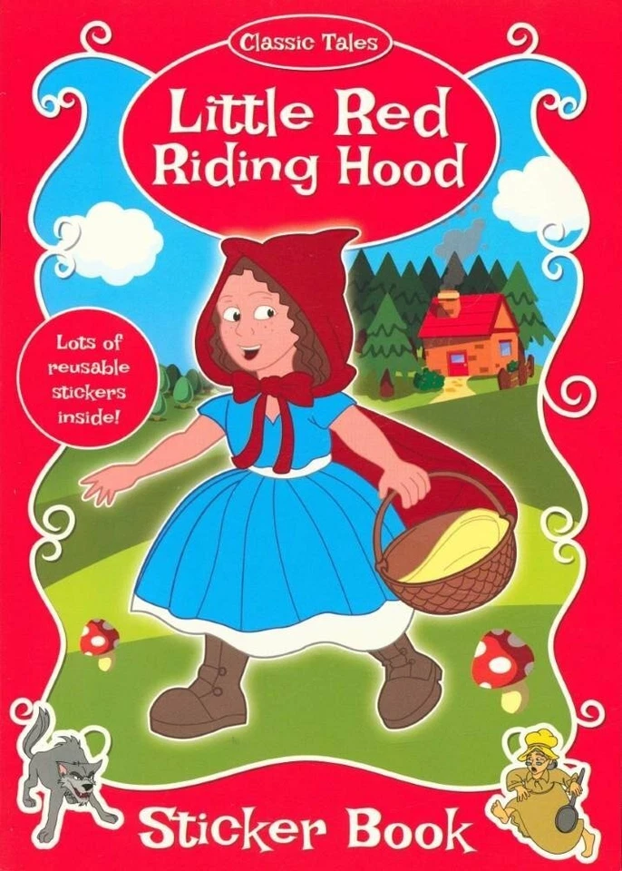 Little Red Riding Hood Disney Classics Colouring Book Stickers Tale Children