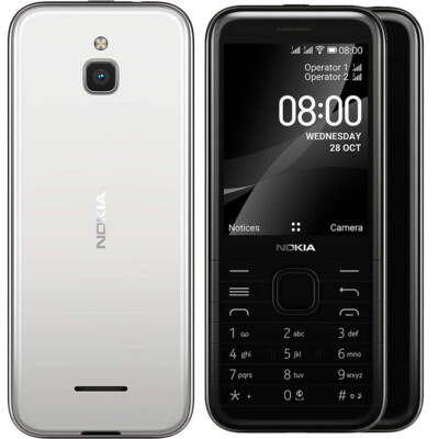 Original Nokia 8000 4G 2-SIM Snapdragon 210 FM 4GB 512MB RAM KaiOS Mobile Phone