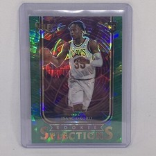 2020-21 Select Isaac Okoro Rookie Selections Green Cracked Ice Refractor RC Cavs