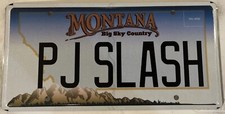 Vanity PJ SLASH license plate Symbol Paul Peter John Jay Jacob James Pajamas Jon