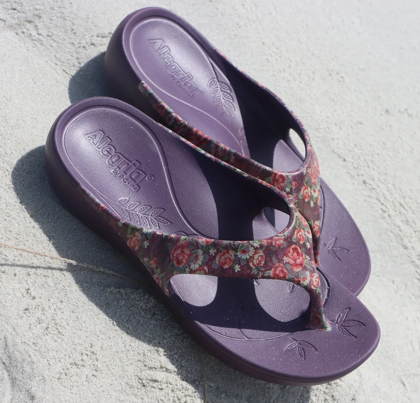 NEW BALANCE Sandali Alegria supporto arco bilanciamento perizoma viola giardino chic US taglia 7 7 5