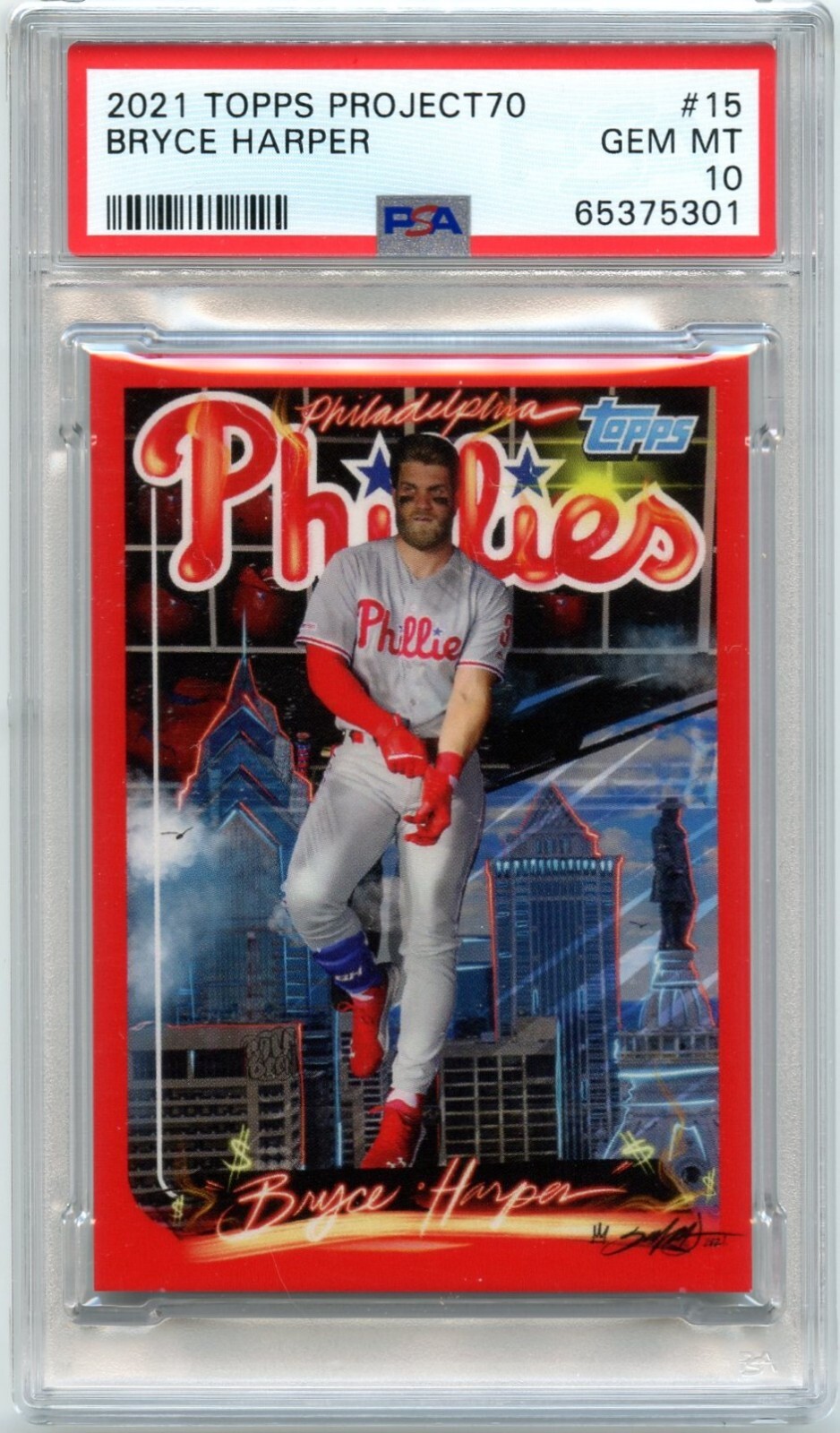 PSA 10! 2021 Topps Project70 Bryce Harper 1999 Topps Baseball King Saladeen #15