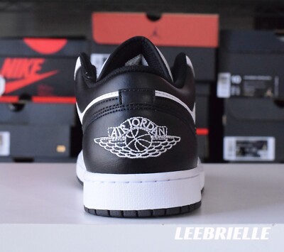 Nike Air Jordan 1 Low Reverse Panda White Black Men's Sizes 553558