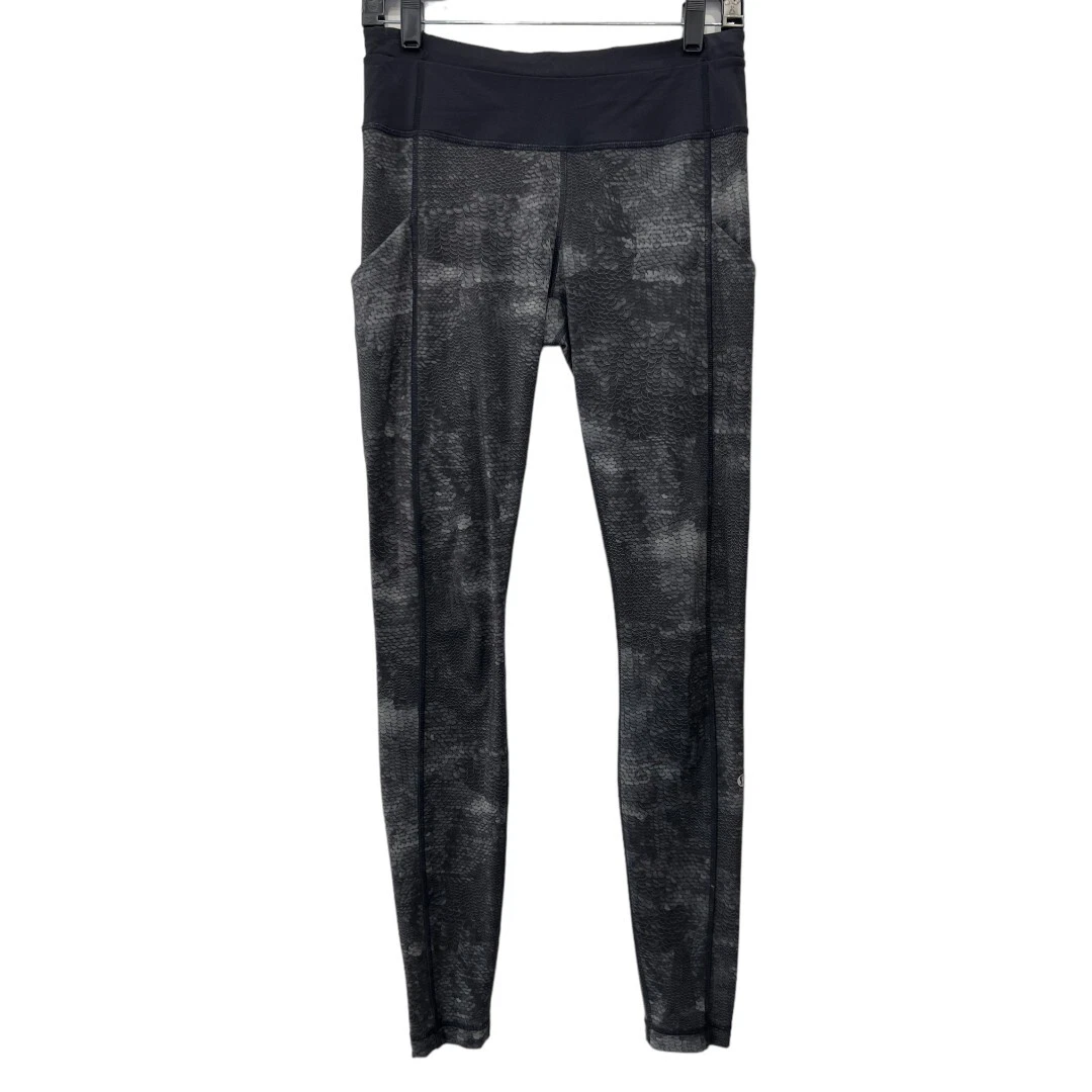 108 Lululemon Black Sequin Snake Slate Speed Tight II Leggings