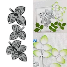Three Branches Leaves Metal Cutting Dies for Card Making, Paper Embossing Die...