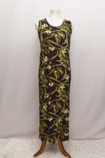 Vintage Caribou womens dress black floral M 90s