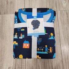 Wondershop Men's Hanukkah Lions Pajama 2-Piece Set Cotton Size L Large NEW