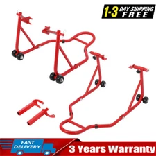 2Pcs Motorcycle Stand Front Rear 850 LBS Forklift Spoolift Paddock Swingarm Lift
