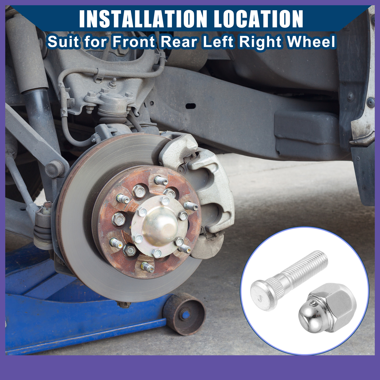 52950-M1000 Wheel Stud Bolts TWO Custom for Hyundai Sonata 2000-2017