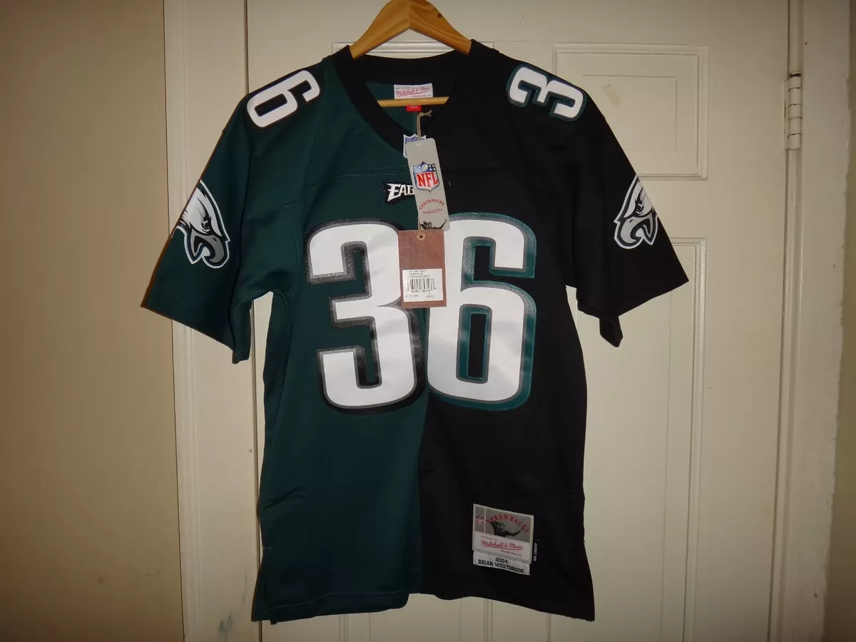 Mitchell & Ness Men's Philadelphia Eagles Brian Westbrook #36 2004 Black  Throwback Jersey