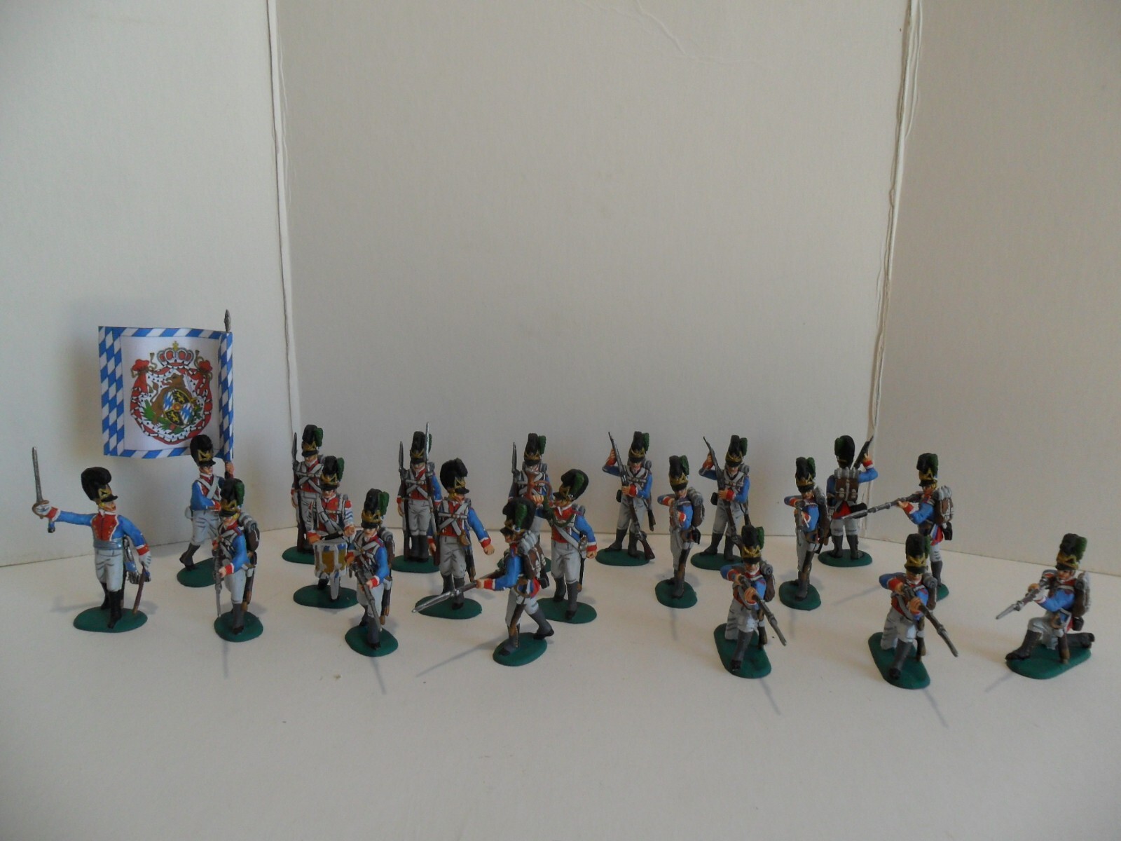 Soldat 1er empire bavarois voltigeurs pour maquette de bureau et décoration de bibliothèque