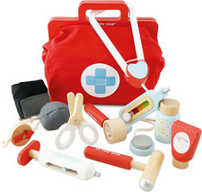 - Kids Wooden Educational Pretend Play Honeybake Doctor'S Medical Play Set Kit 