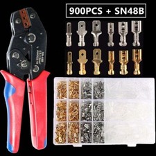 900PCS Assorted Male Female Spade Electrical Wire Connectors Crimp Terminals Kit