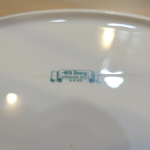 Vegetable Serving Bowl Oval Brantley Old Ivory Syracuse O.P. Co. Swanky Barn - Picture 6 of 12