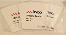 Lot of 3 Winco 18" Plastic Coated Pro Pastry Decorating Bag Reusable Cotton NEW 