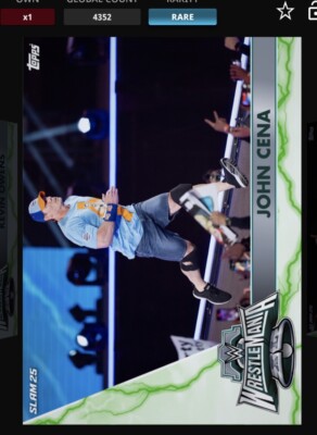 2025 TOPPS WWE Slam Wrestlemania Rewind Green Base - JOHN CENA(Digital Card